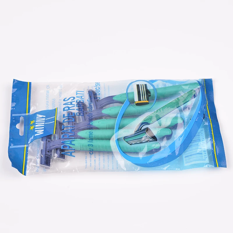 blue handle disposable straight razor one time razor