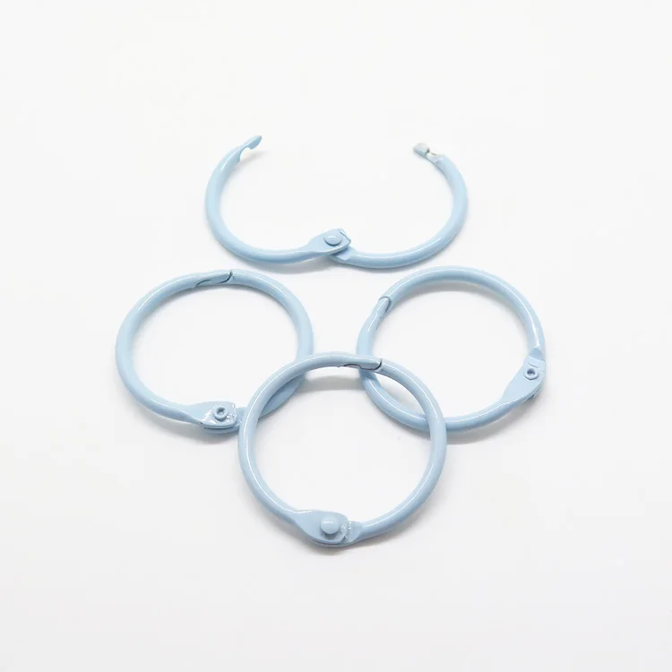 Металлическое цветное круглое кольцо для связывания книг и карт