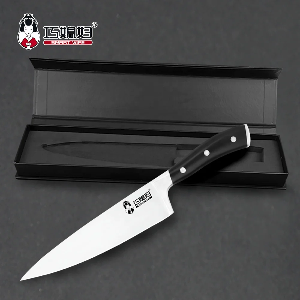 Пользовательские немецкие кухонные ножи из нержавеющей стали Din 1,4116, 8 дюймов, шеф-ножи с ручкой из АБС-пластика