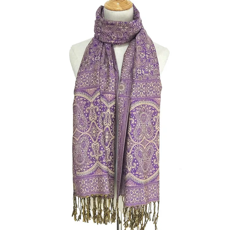New Women Scarf Shawls Autumn Winter Viscose Paisley Jacquard Pashmina Scarf