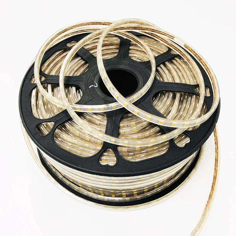 Cheap price IP67 Waterproof led flexible strip light 220V SMD5050 neon rope strip lights barrier gate arm led strips