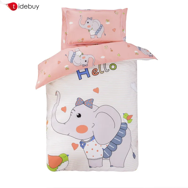 
Home Decor Soft Cartoon Elephant Korean Design 3d Printed Living Room Kids Baby Quilt Bedding Sheet Set , Duvet Cover Set 
