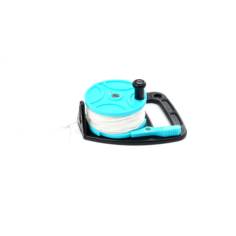 High Visibility White Line 270ft  plastic Scuba Diving Reel with finger Thumb Stopper
