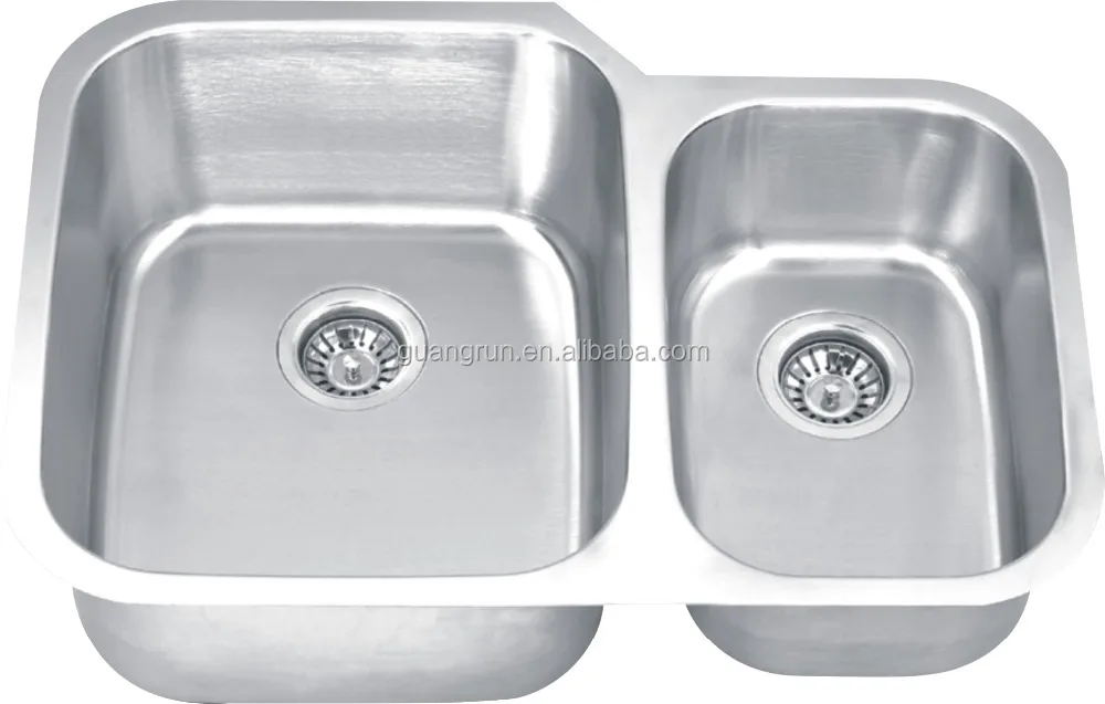 Top Mounted Stainless Steel Double Rectangular Bowl Kitchen Sink GR-631