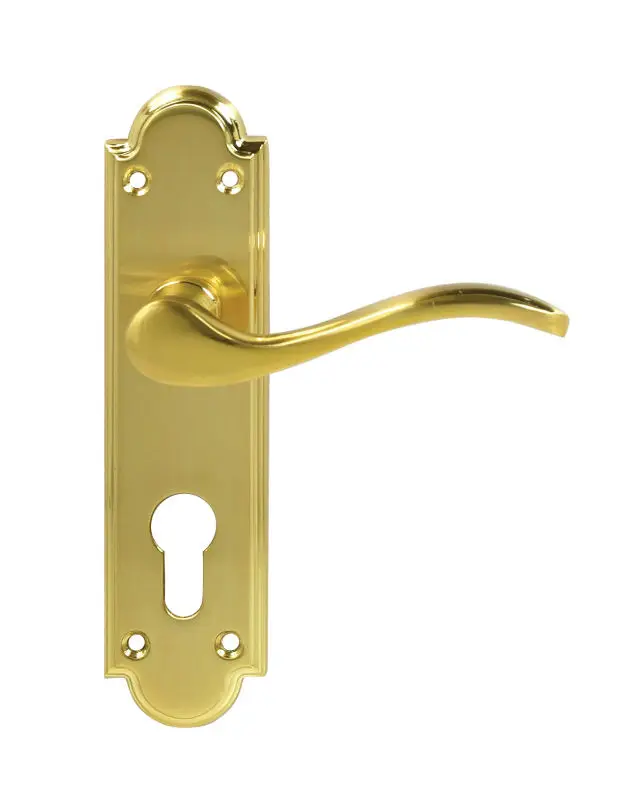 Деревянная дверная ручка с длинной пластиной