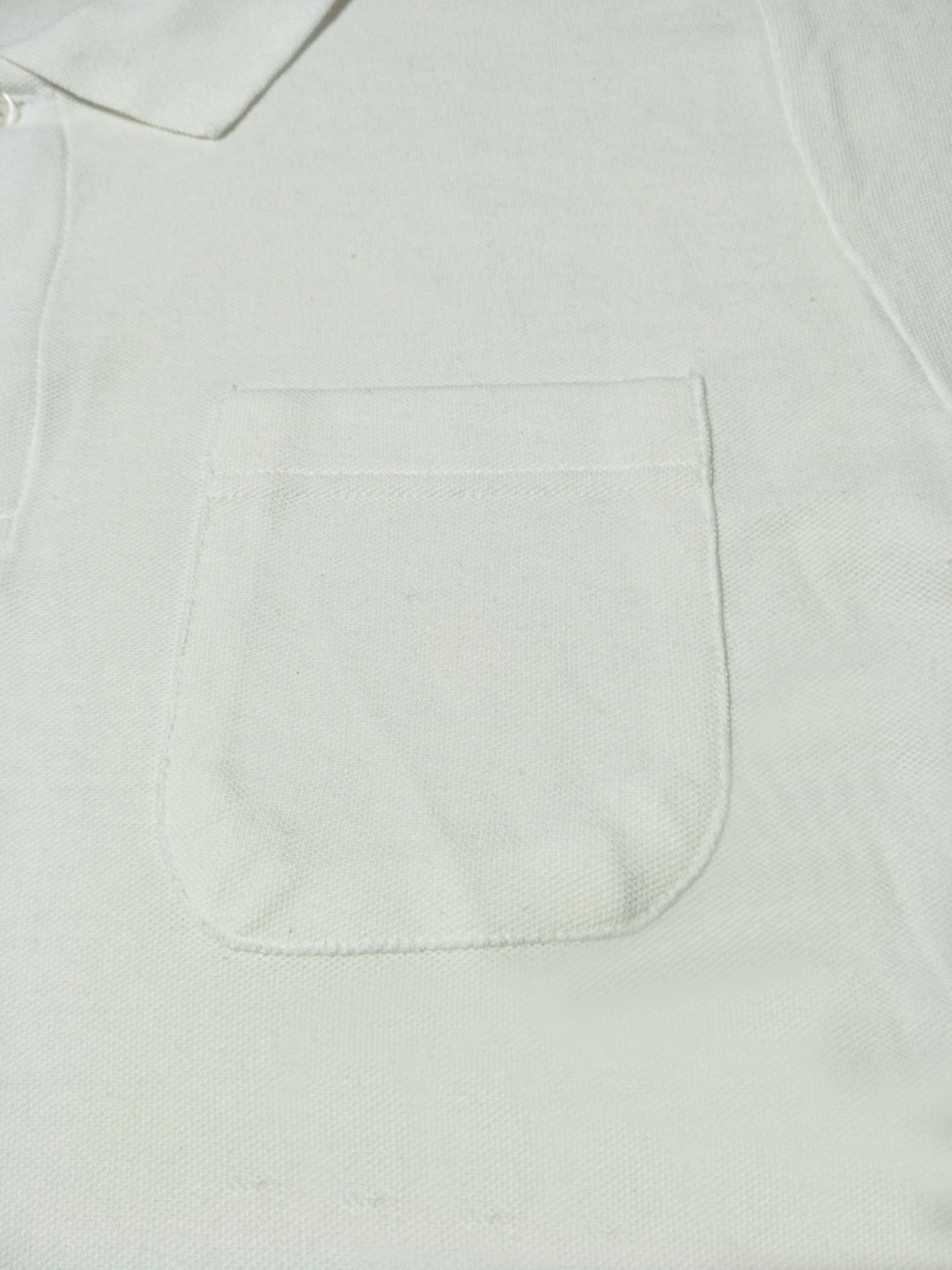 
factory wholesale white polo t-shirt with small pocket 
