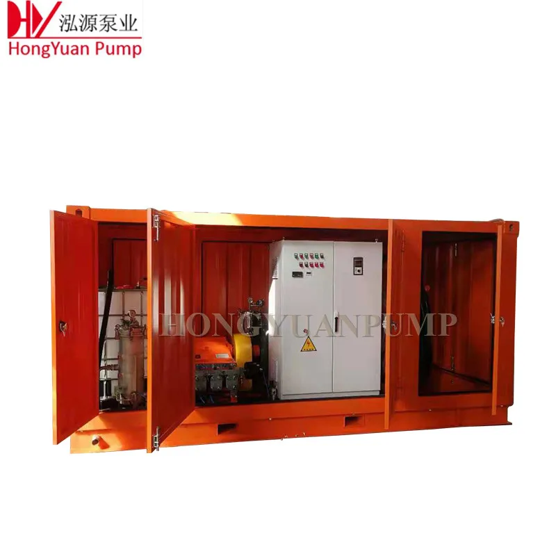 
20K ~40K psi 80L/M Trailer mounted high pressure cleaning machine 