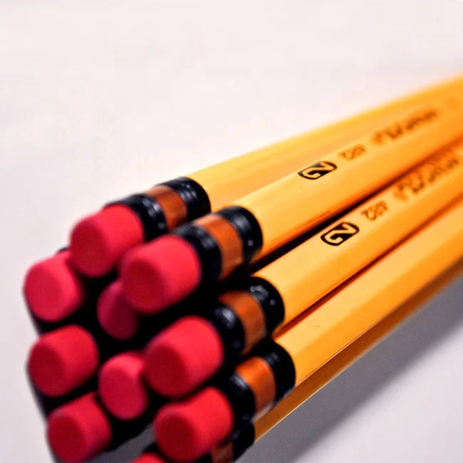 Недорогой ластик для карандашей стандартного размера № 2 черный желтый