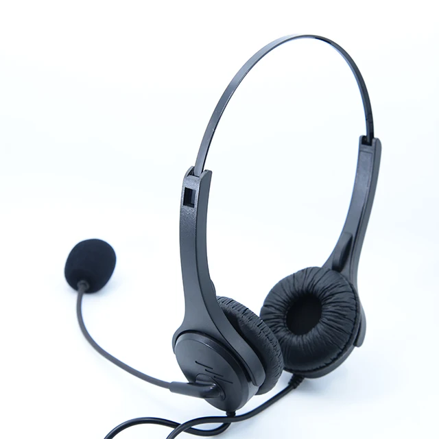 telephone headset with RJ 11 RJ9 QD or USB connector