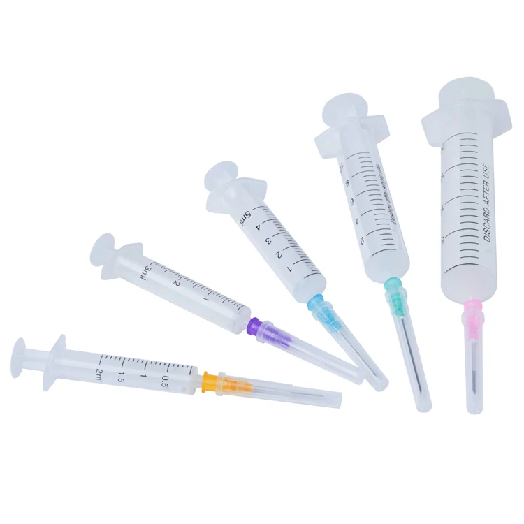 Latex Free Plastic Medical Disposable 2 Parts Syringe