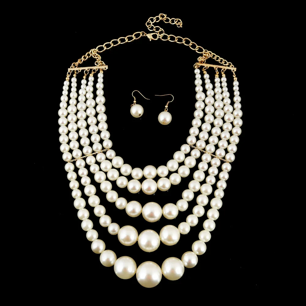 Yiwu market wholesale stock chinese pearl necklace