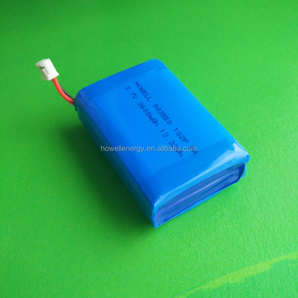 li ion 903550 lithium polymer 3.7v 7.4v 3600mah battery