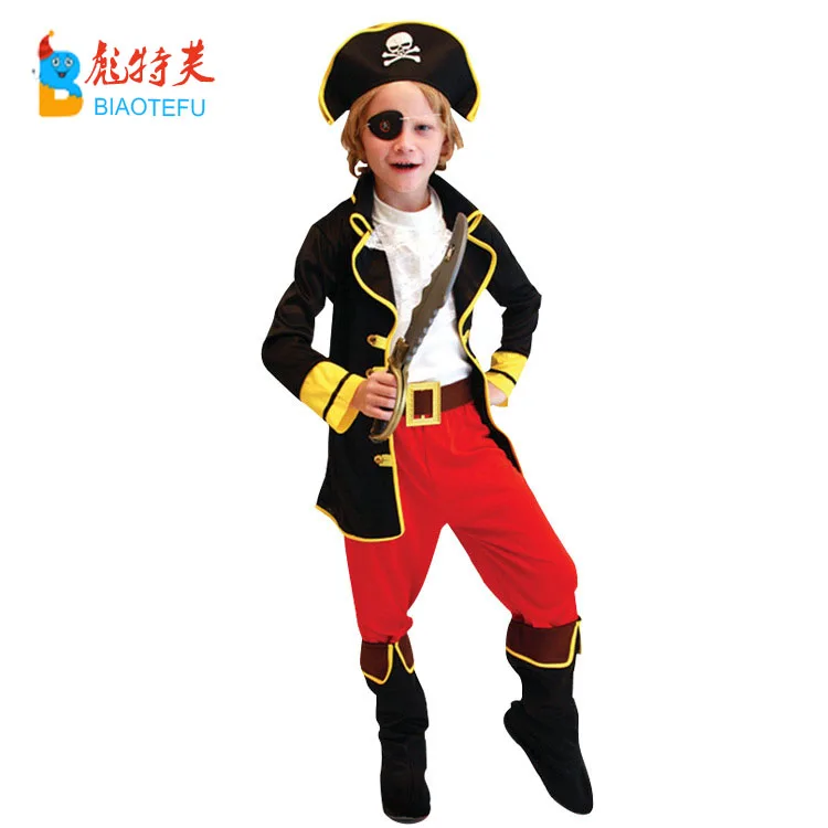 
hotsale kids caribbean pirate captain cosplay costumes 