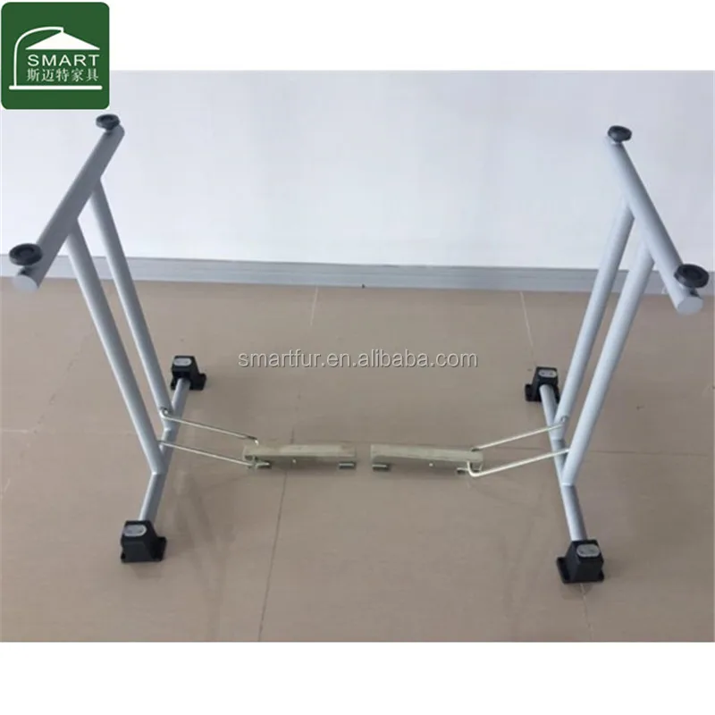Folding Tables Banquet Out Portable Adjustable Dinner Table Desk Single Layer Metal Frame Folding Table Leg 4 leg stand desk