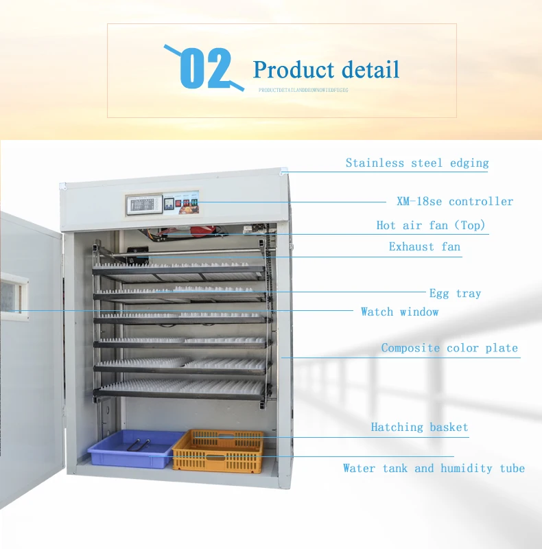 Industrial incubator 1000 eggs incubator chicken egg brooder AI-1056 for sale