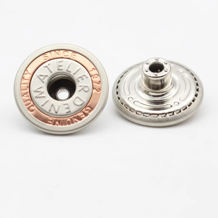 
custom made copper denim buttons and rivets 