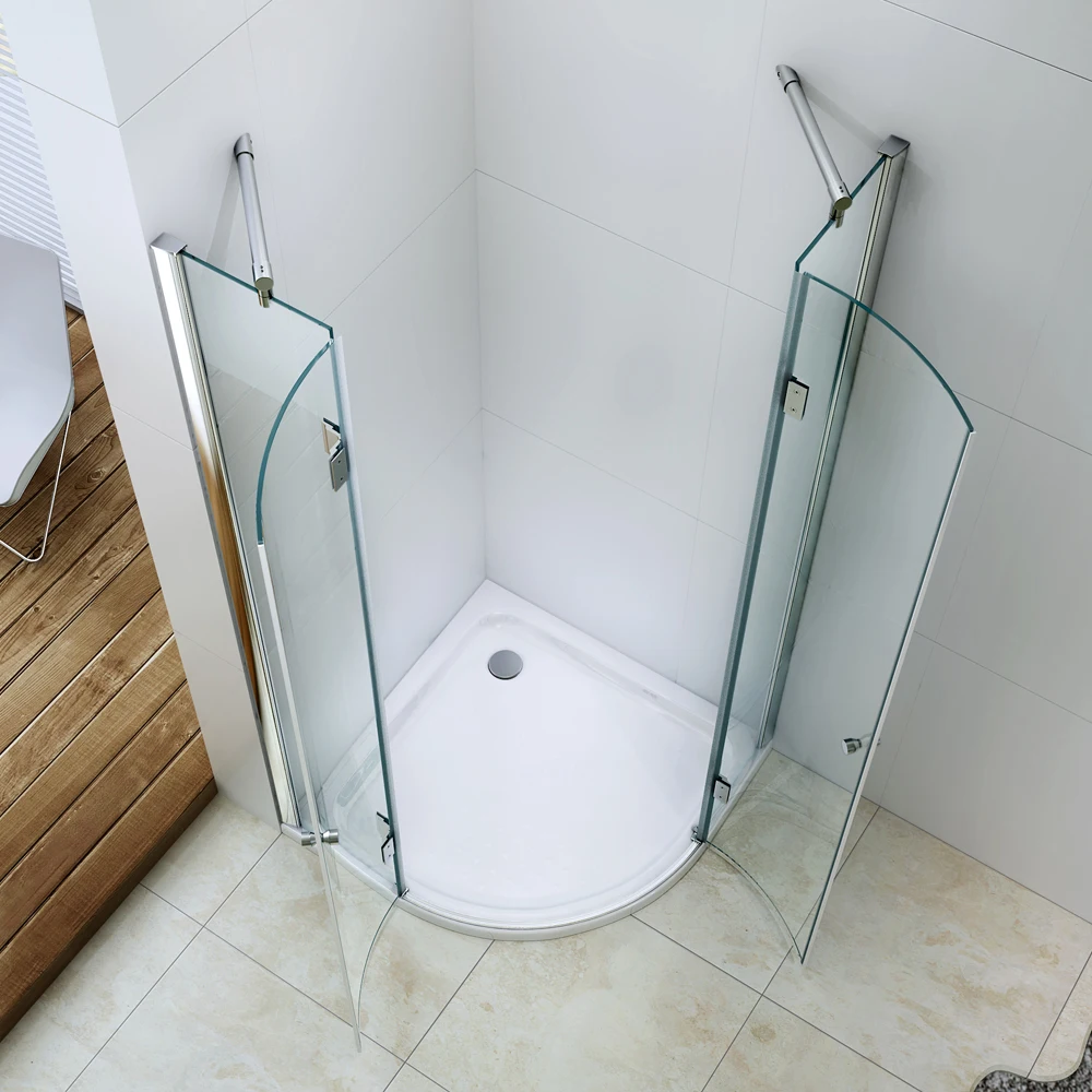 
Half round frameless shower enclosure EX-305 