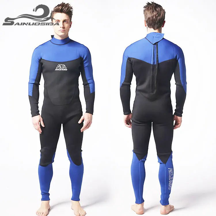 Customized 3mm 5mm Neoprene men women wetsuits full body surf diving suit Back zip Wetsuit