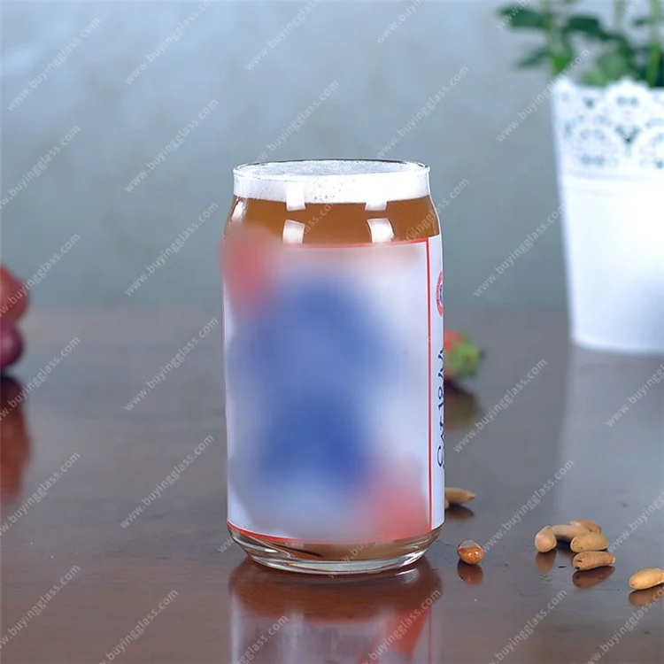 Free sample wholesale promotional printed pint craft beer can shaped beer cans glasses beer glass can