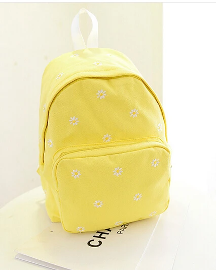 Wholesale Embroidered Canvas Bag Backpack College Students Shoulder High Durable School Bag for College Student Backpack