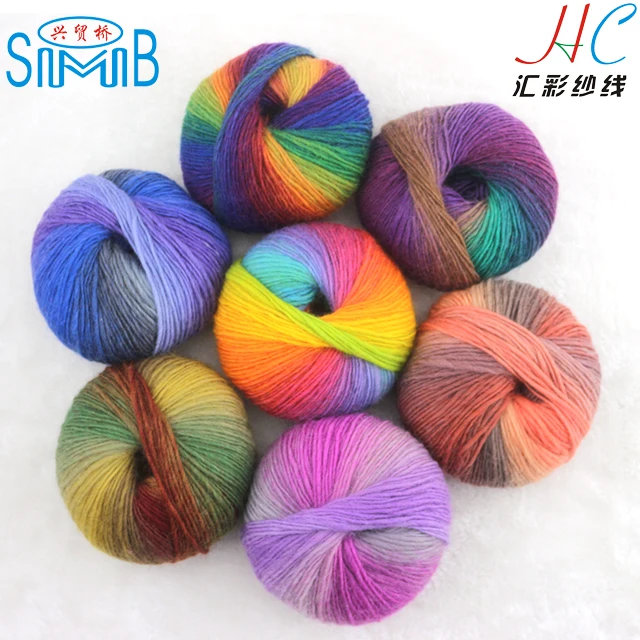 changshu woolen textile mills smb direct sale quality fancy knitting wool balls colorful 100% wool knitting yarn