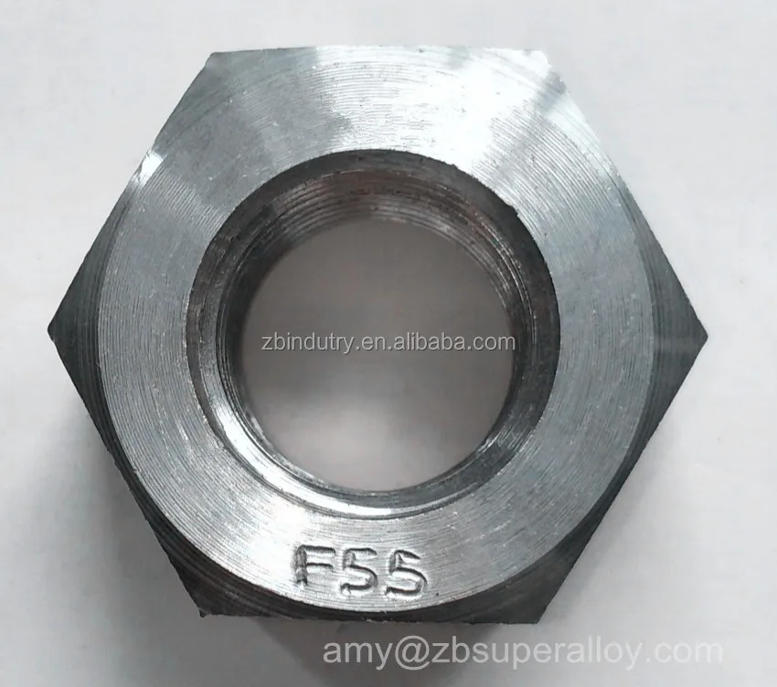 
Duplex S32760 / F55 / ASTM ASME A240 1.4501 HEX NUT din934 m12 m20 