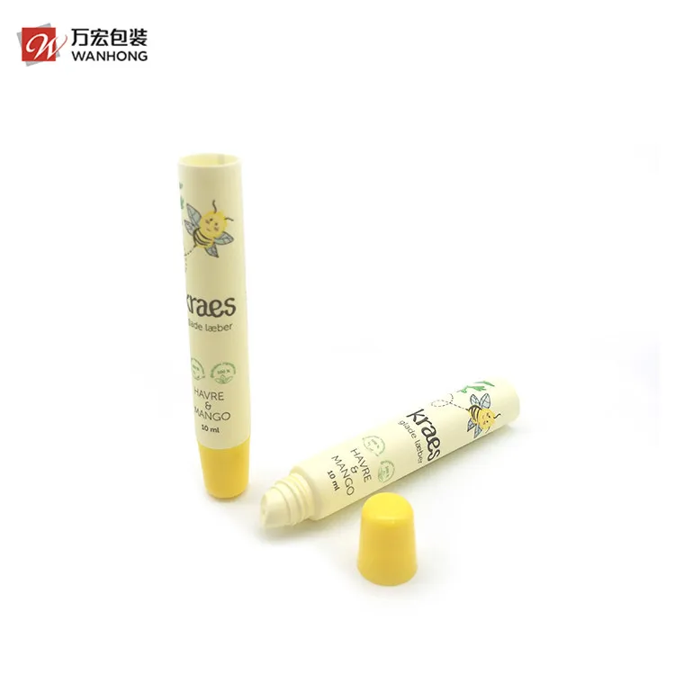 Promotional Custom Plastic Empty Cosmetic Soft Packing Lip Balm PE Tube