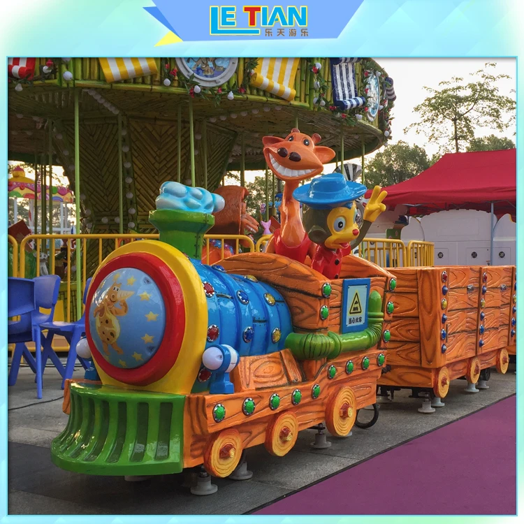 Outdoor Amusement Park Equipment Kids Electric Track Trains For Sale