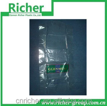 Оптовая продажа белый прозрачный пластиковый мешок для одежды на заказ одноразовый чехол платья