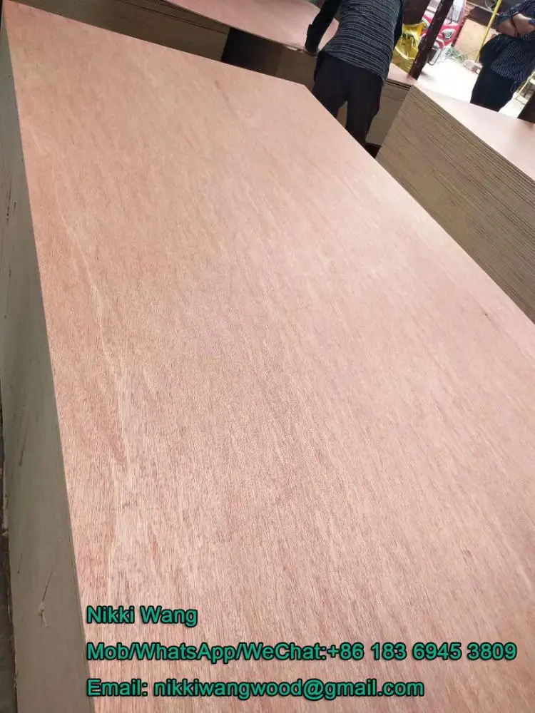 
Commercial plywood Mahogany/Okoume/Bintango/ sapele veneer plywood 
