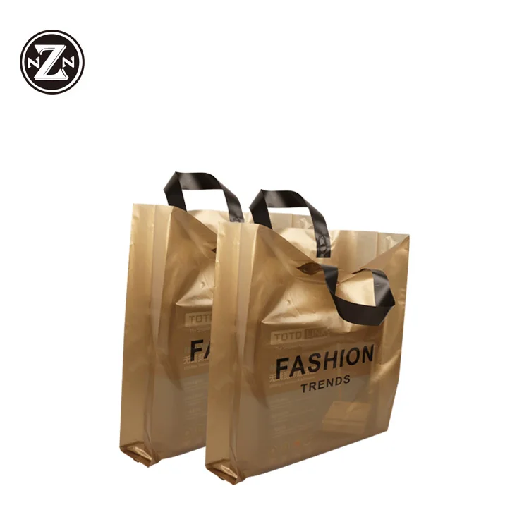 
custom print own logo pe po plastic bag shopping carry bag with handle 