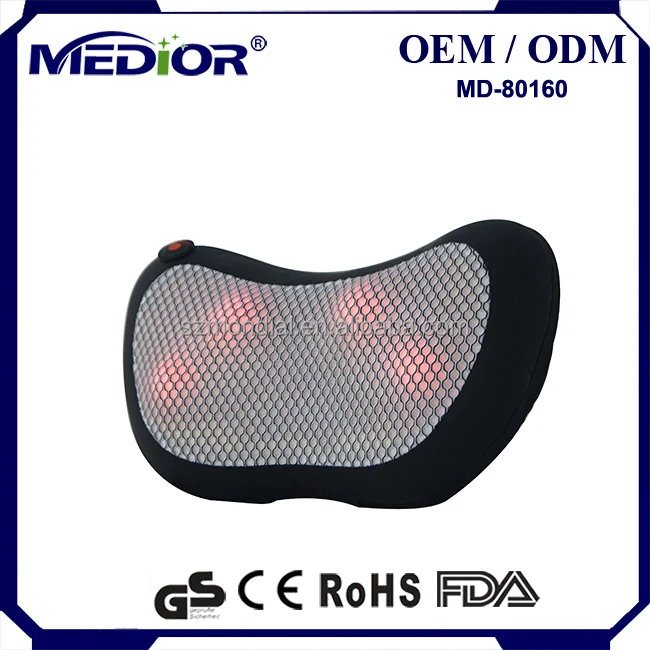 Hot sale of electronic massage products Electric neck  vibrating Shiatsu  Back Massage Pillow With Heat