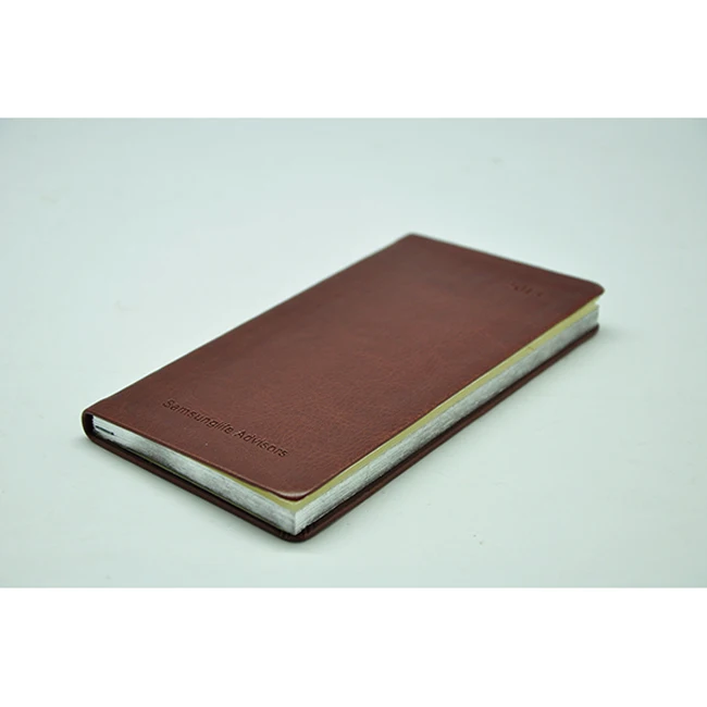 Fashion pocket size 2025 customized agenda fountain pen friendly diary GRS pu leather agenda FSC-Certified paper agenda