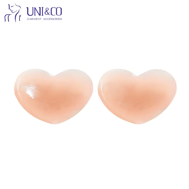 Fashion fake breast silicone bra insert with nipple