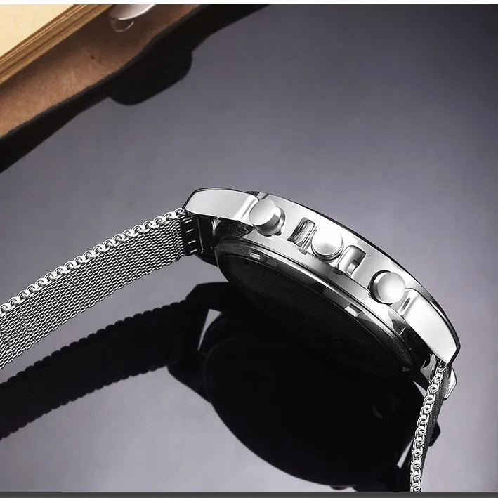 Новинка Ультратонкие мужские Смарт-часы стальная сетка со спортивным счетчиком шагов телефон Будильник Напоминание можно настроить