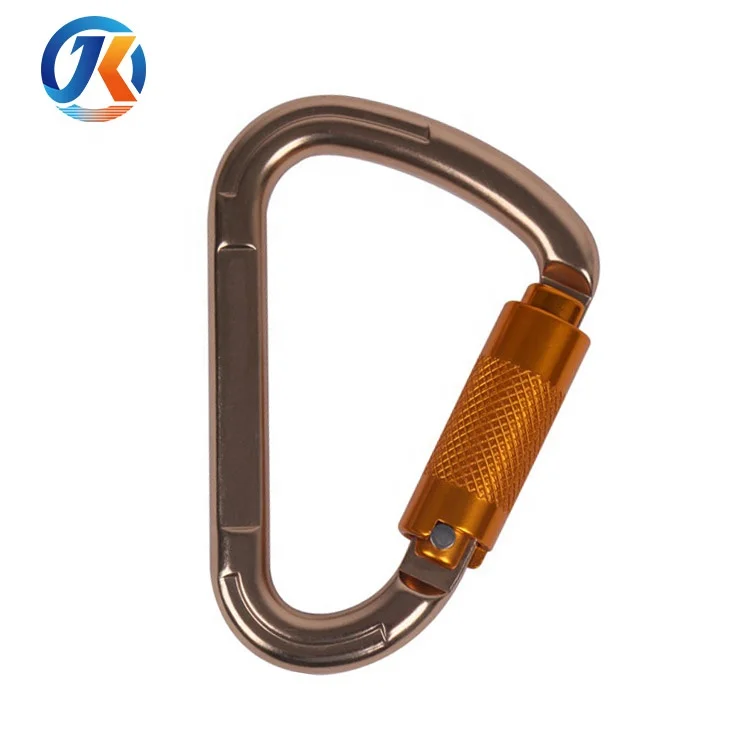D Shape Auto-locking Carabiner Aluminium Carabiner For Climbing