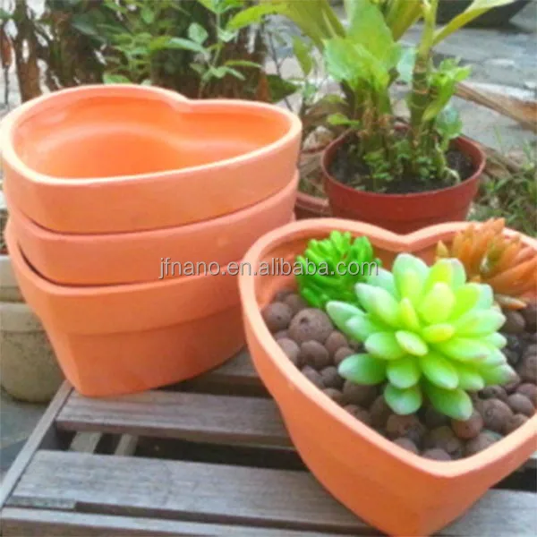 2016 New Design Heart Shape Terracotta Planters Pots Wholesale Modern Small Flower Planter,classic for Home, Garden Ceramic