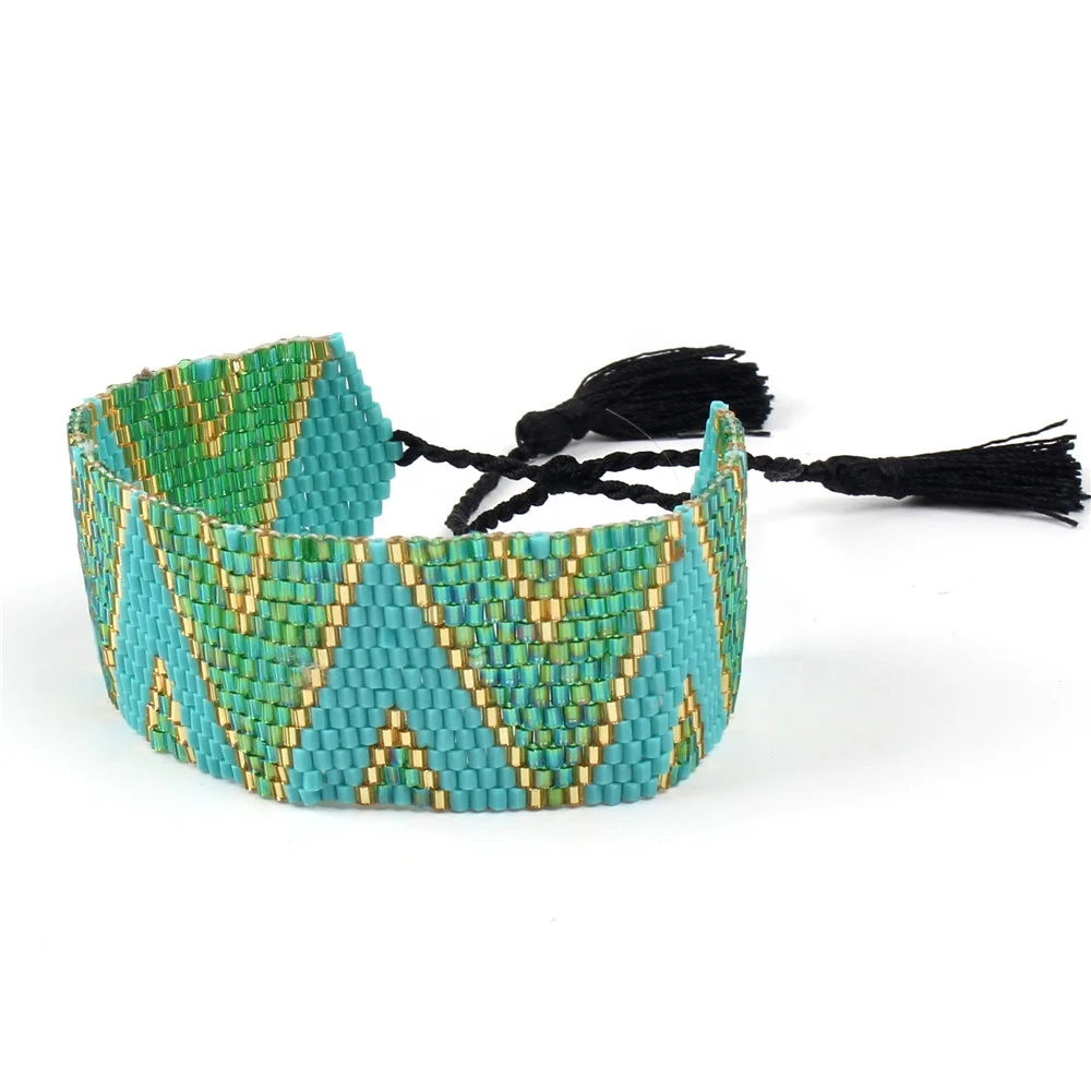 Moyamiya friendship men small beads bracelet custom wide woven bracelets fashion accessories