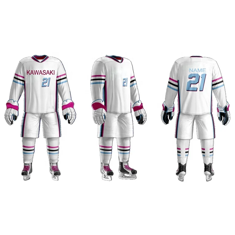 Custom made Christmas  ice hockey jerseys sublimated wholesale blank hockey jersey team set hockey jerseys
