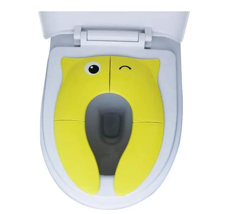 Travel Folding Silicone Portable Potty Non Slip Silicone Pads Training Toilet Seat Cover Liner