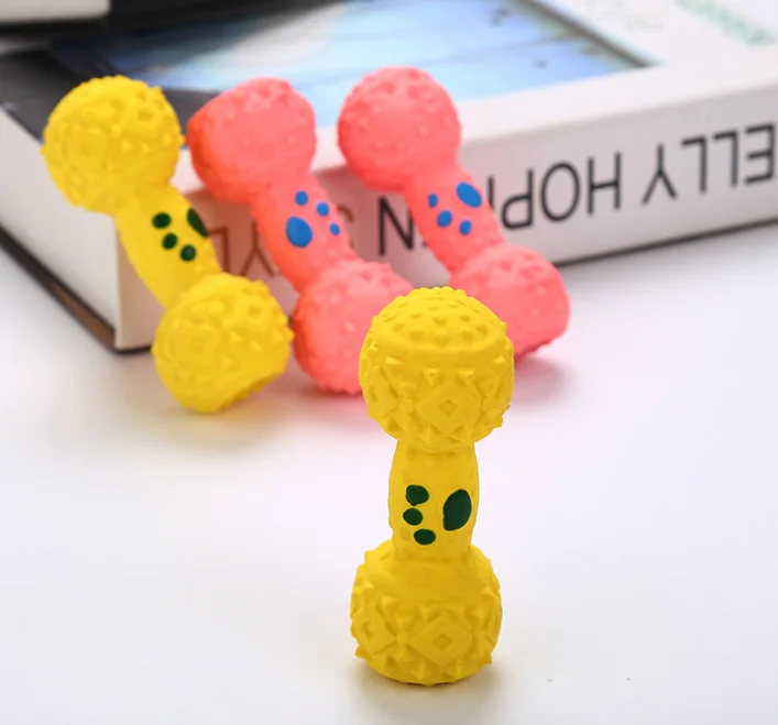 
Soft sound toys dogs latex toys small dumbbells for pet 