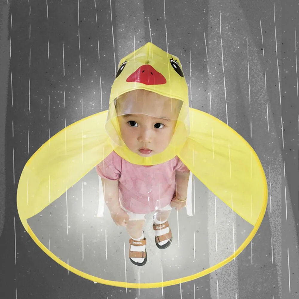 Km Oem Raincoat Children Umbrella Creative Poncho Rain Artifact Ufo Wear Umbrella Hat