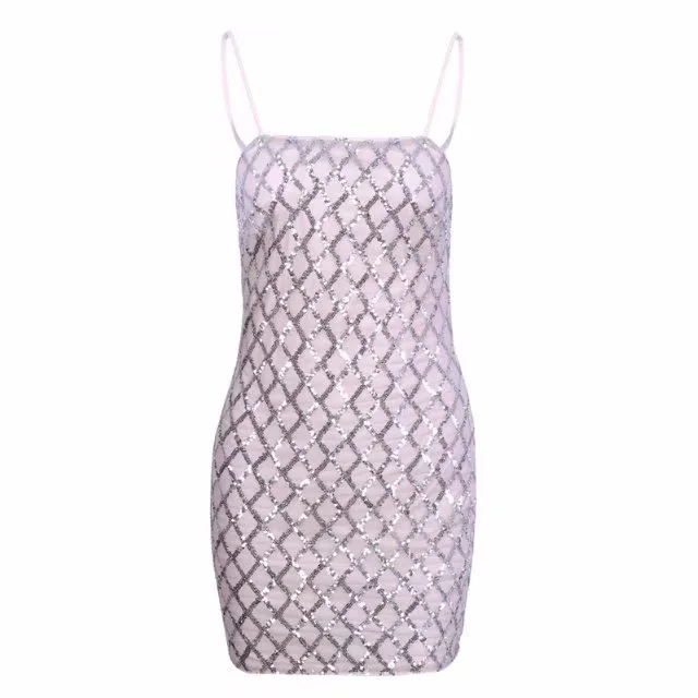 Women sequins stitching slim fit sexy strapless open back dress