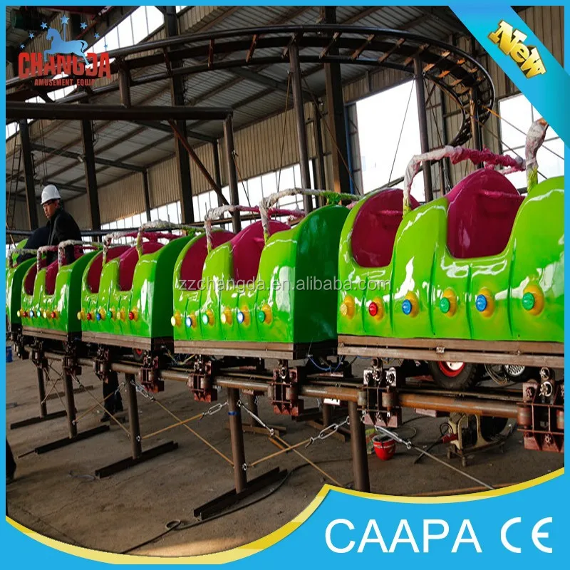 
Family rides wacky worm, dragon wagon small roller coaster 