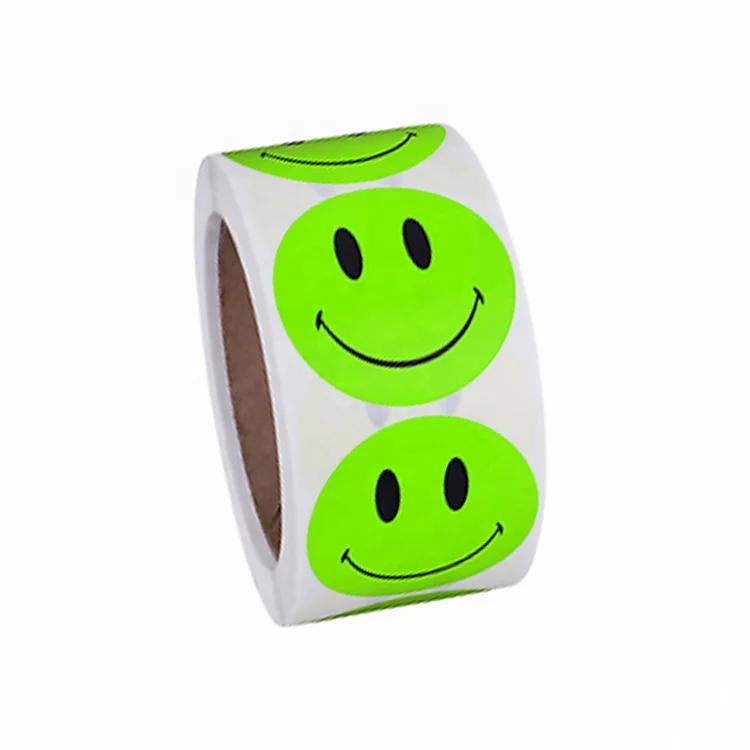 Круглые наклейки с улыбкой, наклейки для учителей для детей