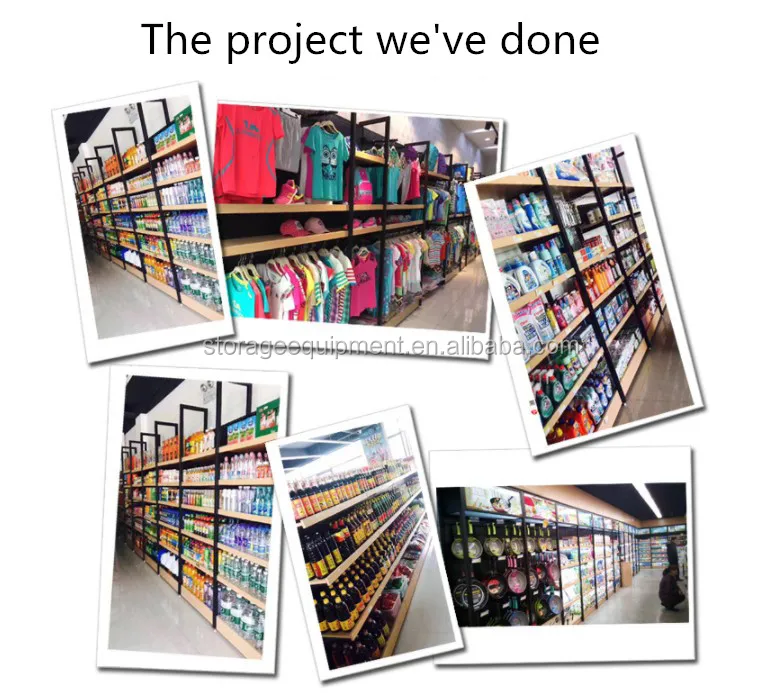 Modern Style Wooden Retail store display shelf for product display