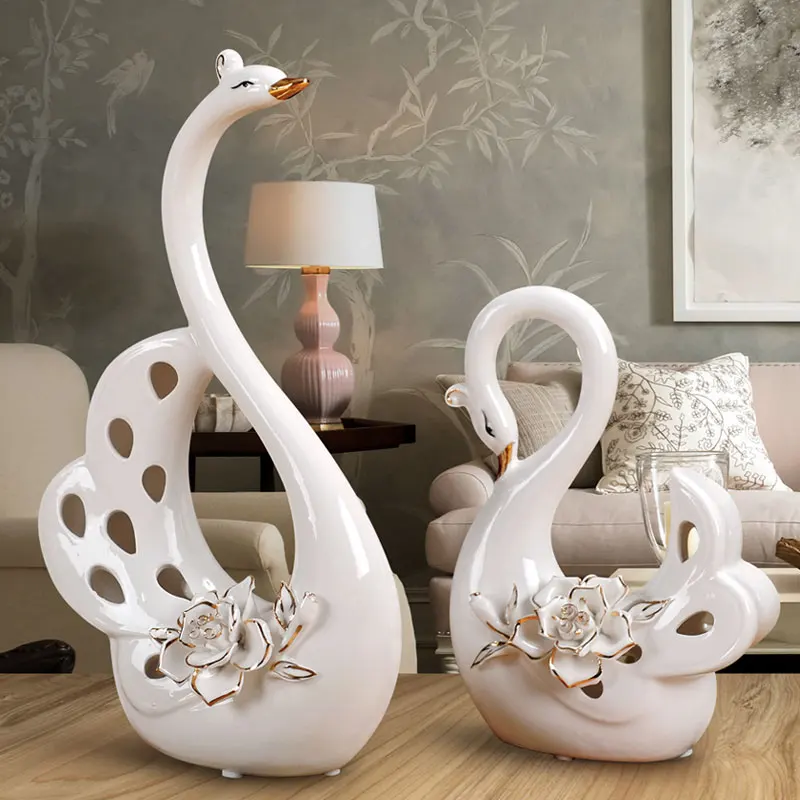 Мануфактура diretly продажи фарфора гусь ремесел для домашнего декора