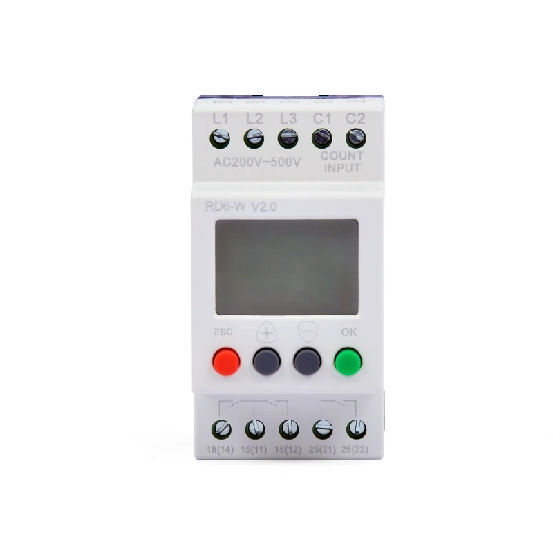 
RD6-WG digital LCD screen voltage monitoring protection phase lose failure relay monitor 
