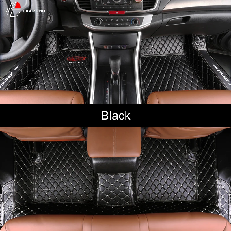 Diamond  custom high quality PU leather car mats floor liner carpet for Honda Accord