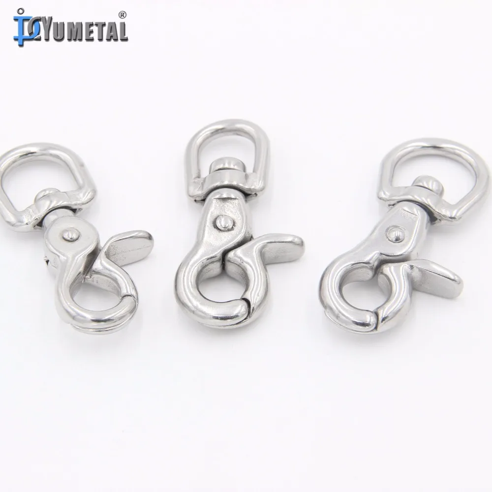 Нержавеющая сталь поворотный карабин с кольцом